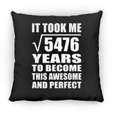 74th Birthday Took Square Root of 5476 Years To Awesome - Throw Pillow Black