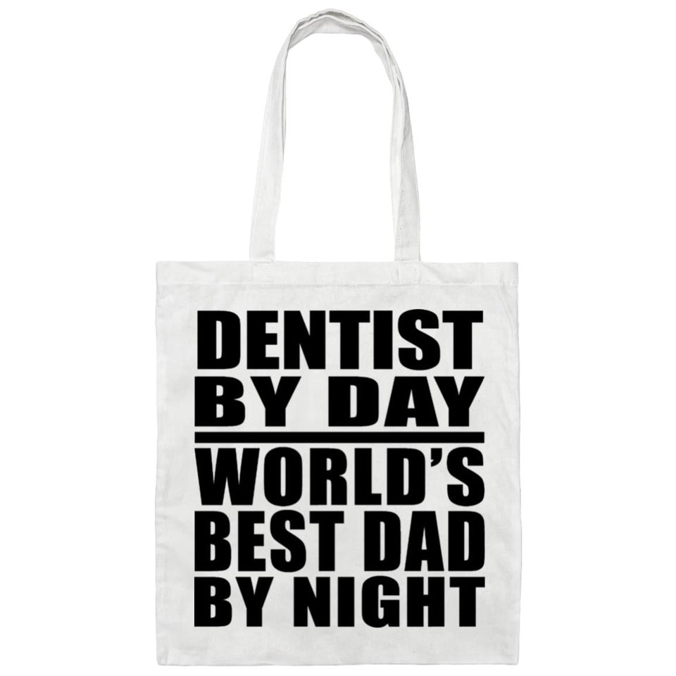 Dentist By Day World's Best Dad By Night - Tote Bag White