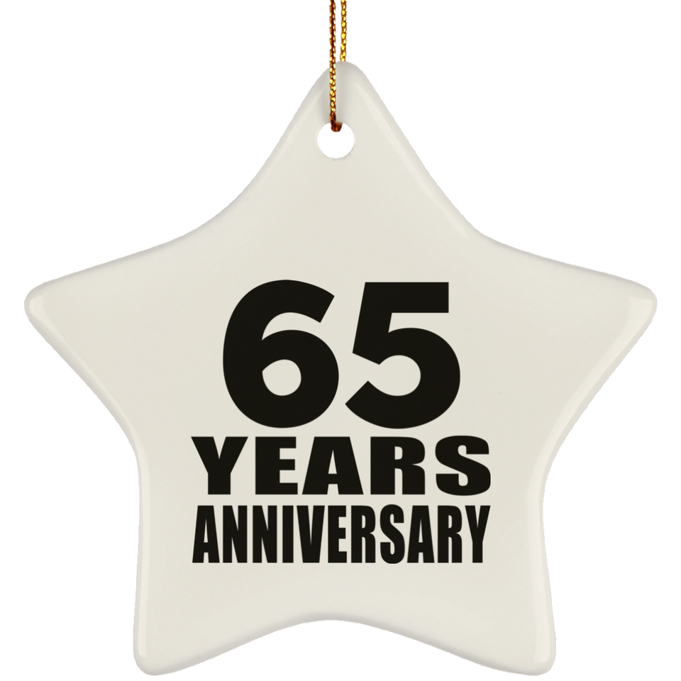 65th Anniversary 65 Years - Star Ornament