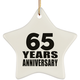 65th Anniversary 65 Years - Star Ornament
