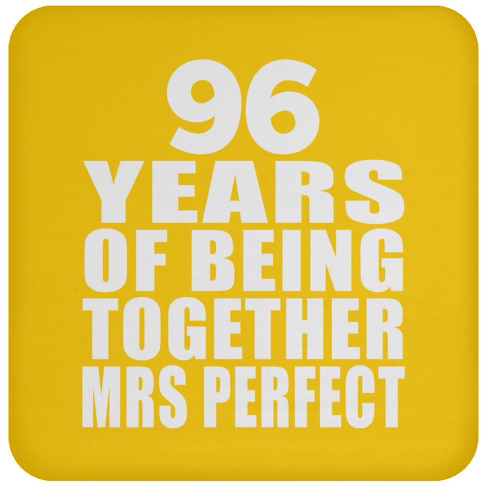 96th Anniversary 96 Years Of Being Mrs Perfect - Drink Coaster