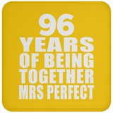 96th Anniversary 96 Years Of Being Mrs Perfect - Drink Coaster