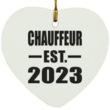 Chauffeur Established EST. 2023 - Heart Ornament