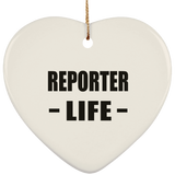 Reporter Life - Heart Ornament