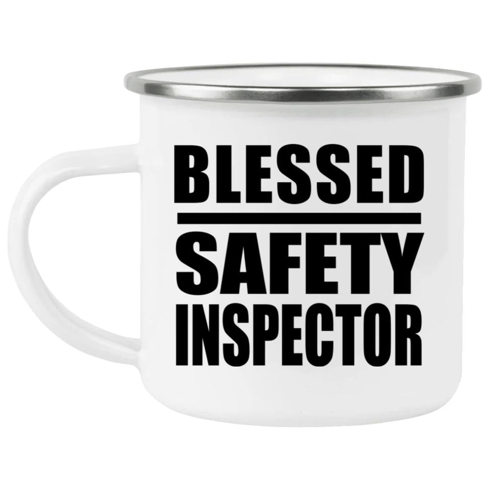 Blessed Safety Inspector - 12oz Camping Mug