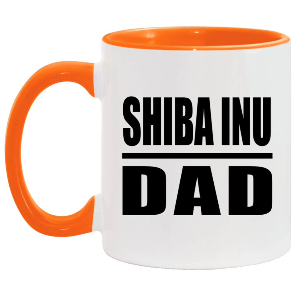 Shiba Inu Dad - 11oz Accent Mug Orange