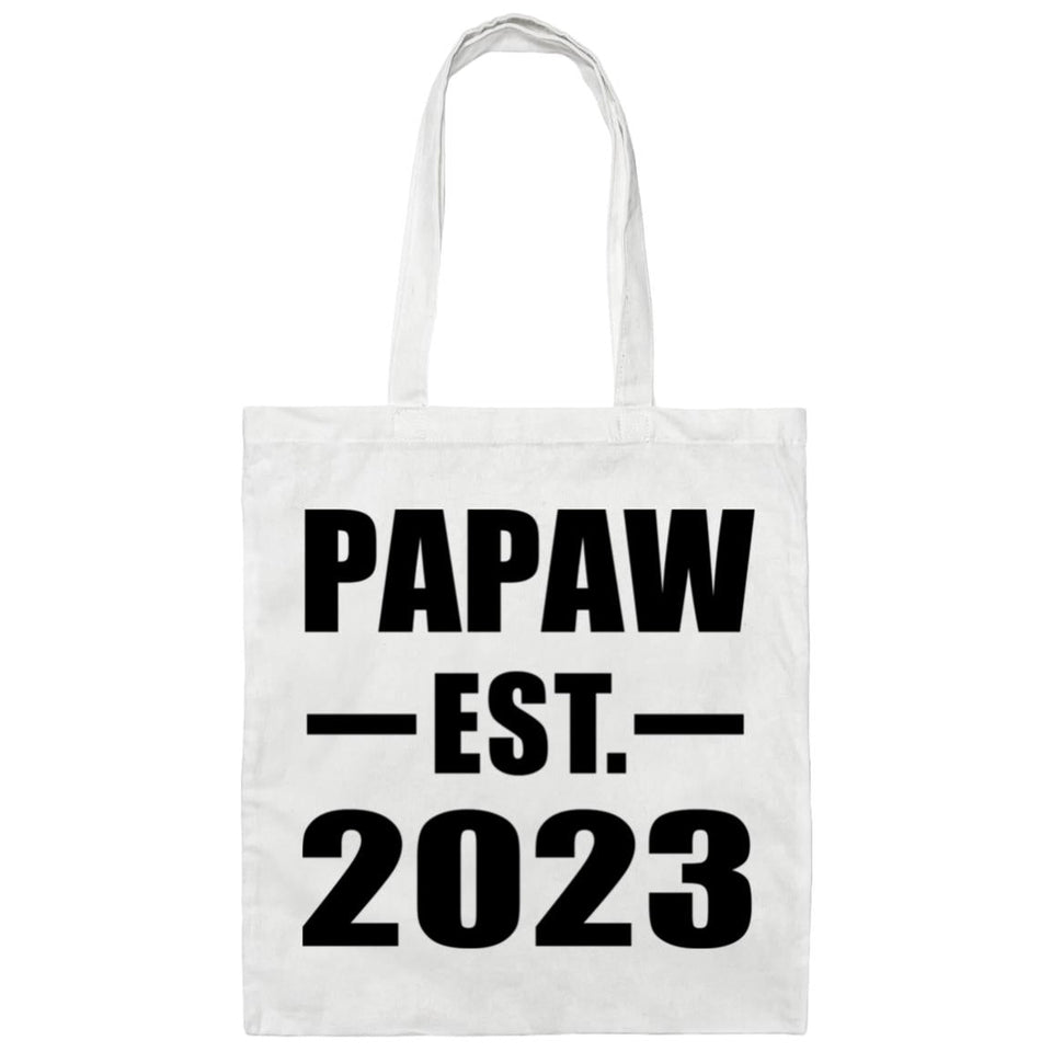 Papaw Established EST. 2023 - Tote Bag White