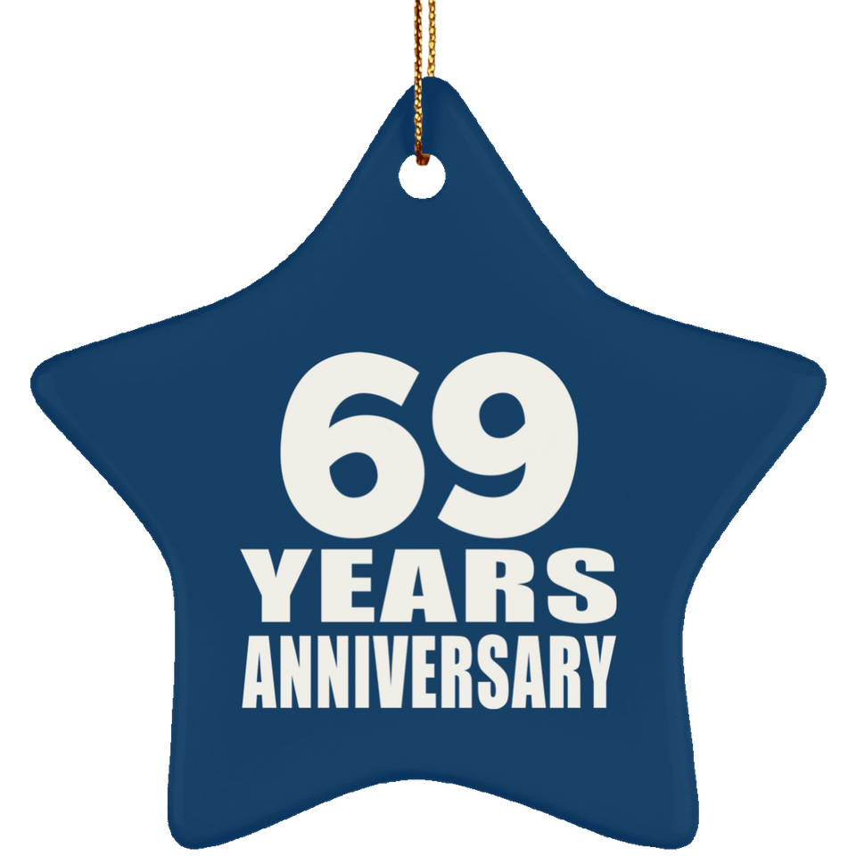 69th Anniversary 69 Years - Star Ornament