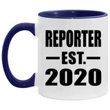 Reporter Established EST. 2020 - 11oz Accent Mug Purple