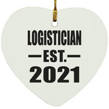 Logistician Established EST. 2021 - Heart Ornament
