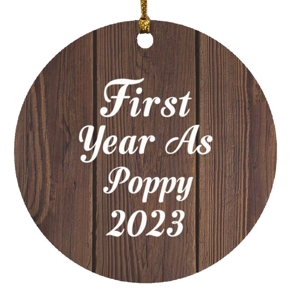 First Year As Poppy 2023 - Circle Ornament D