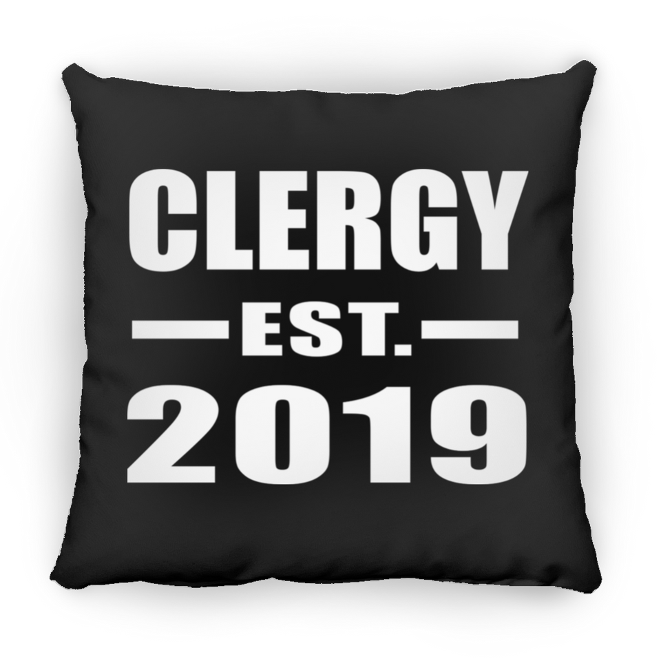Clergy Established EST. 2019 - Throw Pillow Black