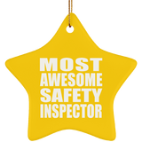 Most Awesome Safety Inspector - Star Ornament