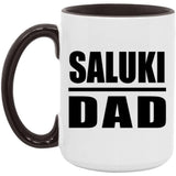 Saluki Dad - 15oz Accent Mug Black