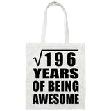 14th Birthday Square Root of 196 Years of Being Awesome - Tote Bag White