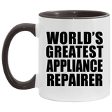 World's Greatest Appliance Repairer - 11oz Accent Mug Black