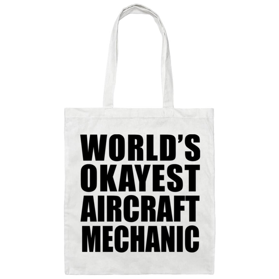 World's Okayest Aircraft Mechanic - Tote Bag White