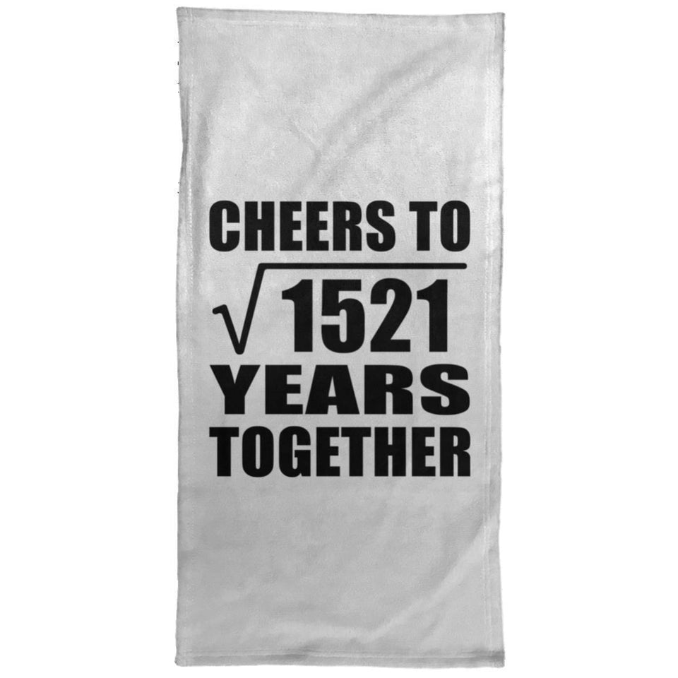 39th Anniversary Cheers To Square Root of 1521 Years Together - Hand Towel