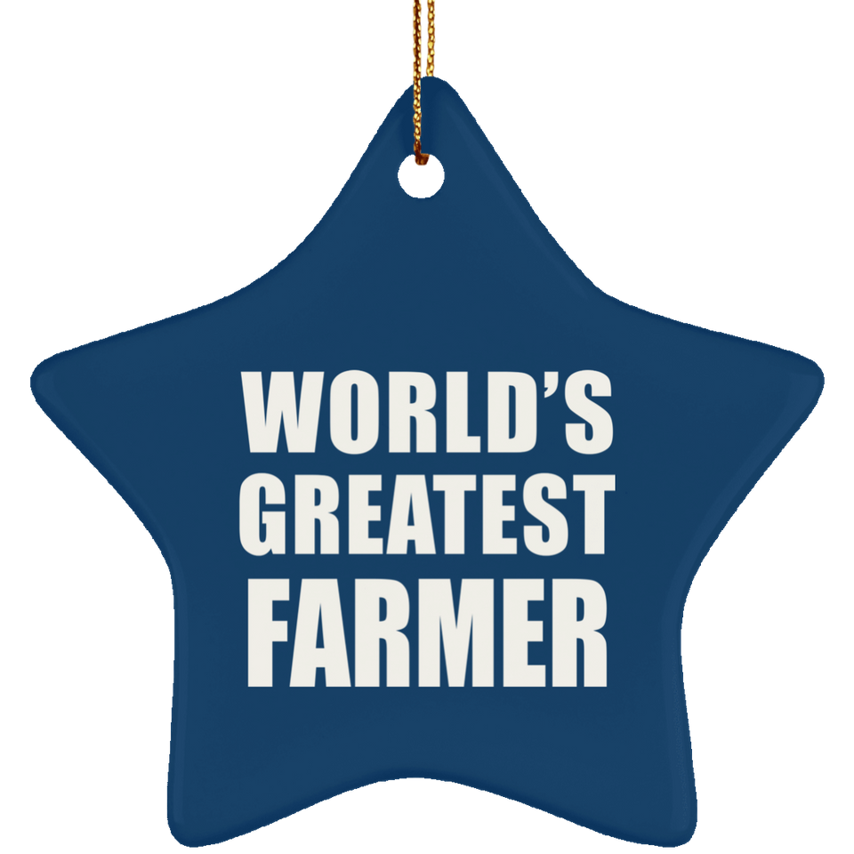 World's Greatest Farmer - Star Ornament