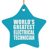 World's Greatest Electrical Technician - Star Ornament