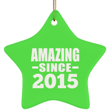 9th Birthday Amazing Since 2015 - Star Ornament