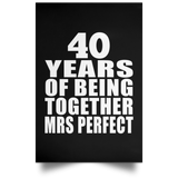 40th Anniversary 40 Years Of Being Mrs Perfect - Poster Portrait