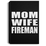 Mom Wife Fireman - Canvas Portrait
