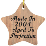 20th Birthday Made In 2004 Aged To Perfection - Star Ornament C