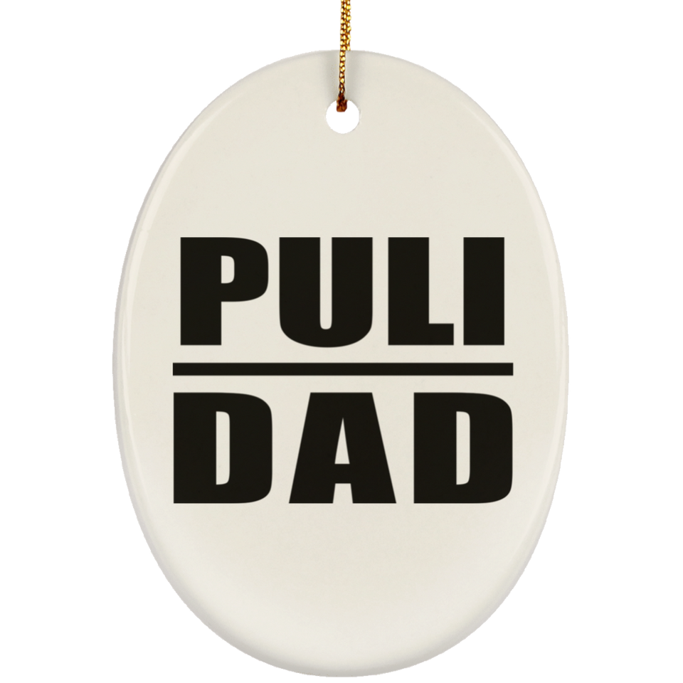 Puli Dad - Oval Ornament