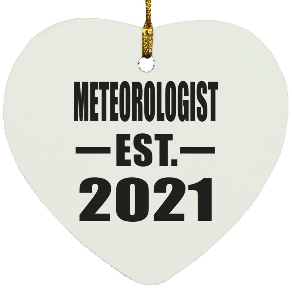 Meteorologist Established EST. 2021 - Heart Ornament