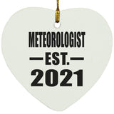 Meteorologist Established EST. 2021 - Heart Ornament