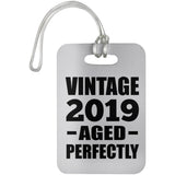 5th Birthday Vintage 2019 Aged Perfectly - Luggage Bag Tag