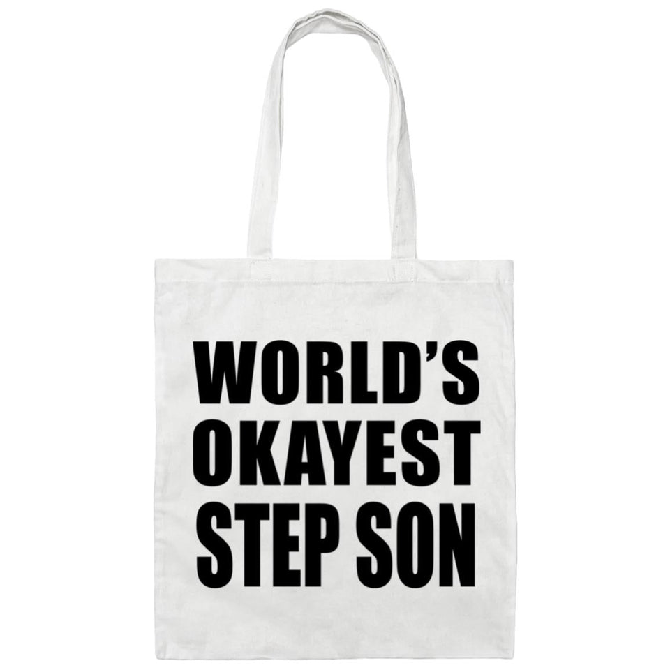 World's Okayest Step Son - Tote Bag White