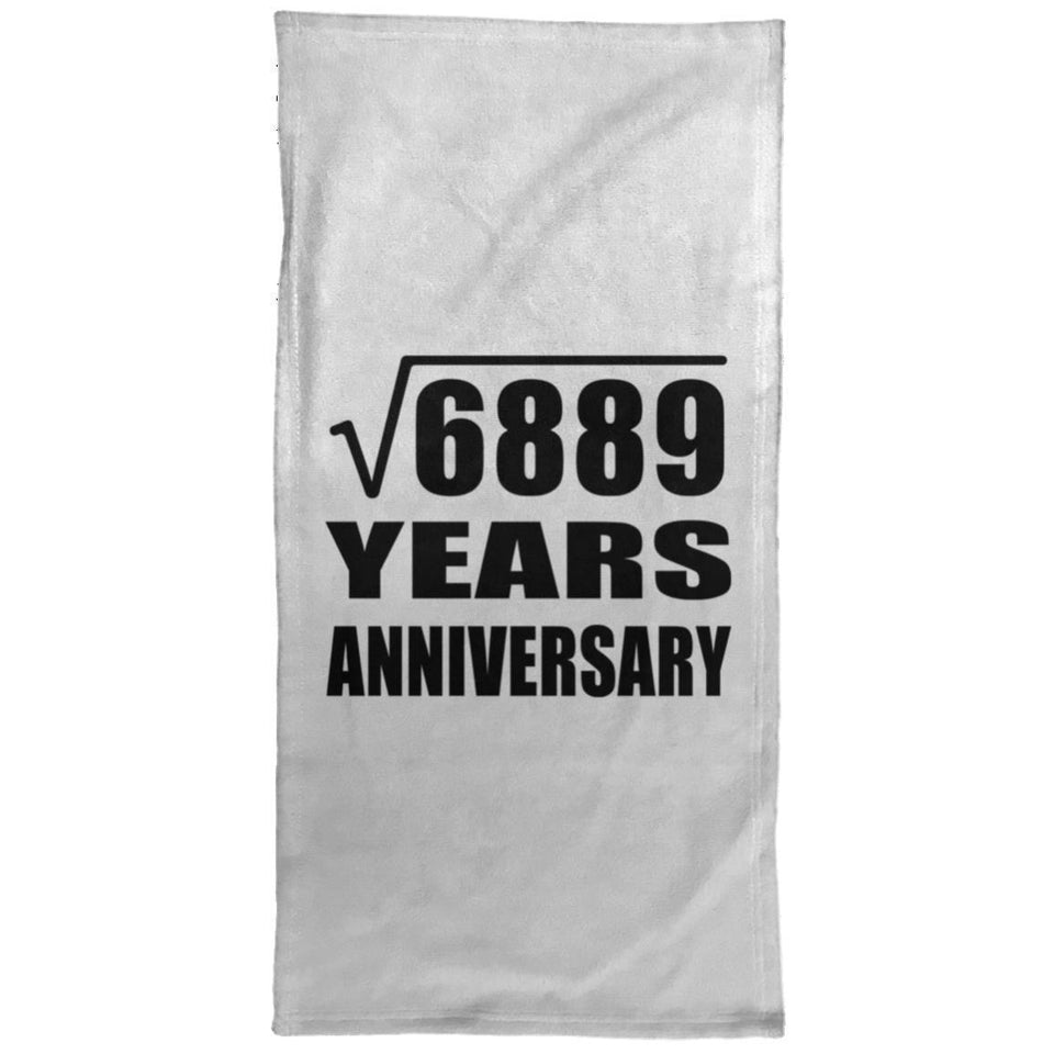 83rd Anniversary Square Root of 6889 Years Anniversary - Hand Towel