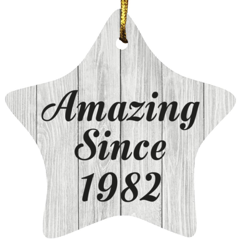 42nd Birthday Amazing Since 1982 - Star Ornament F