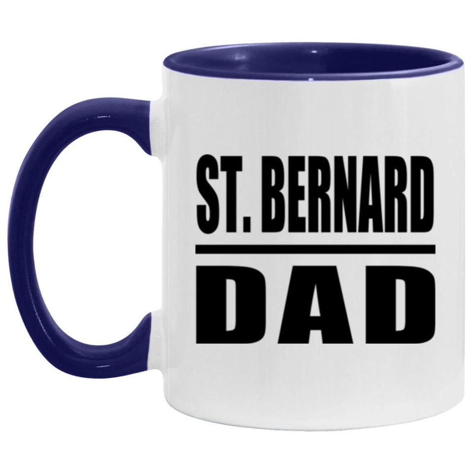 St. Bernard Dad - 11oz Accent Mug Purple