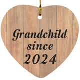 Grandchild Since 2024 - Heart Ornament C