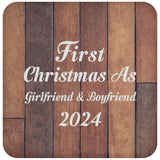 First Christmas As Girlfriend & Boyfriend 2024 - Drink Coaster E