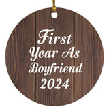 First Year As Boyfriend 2024 - Circle Ornament D