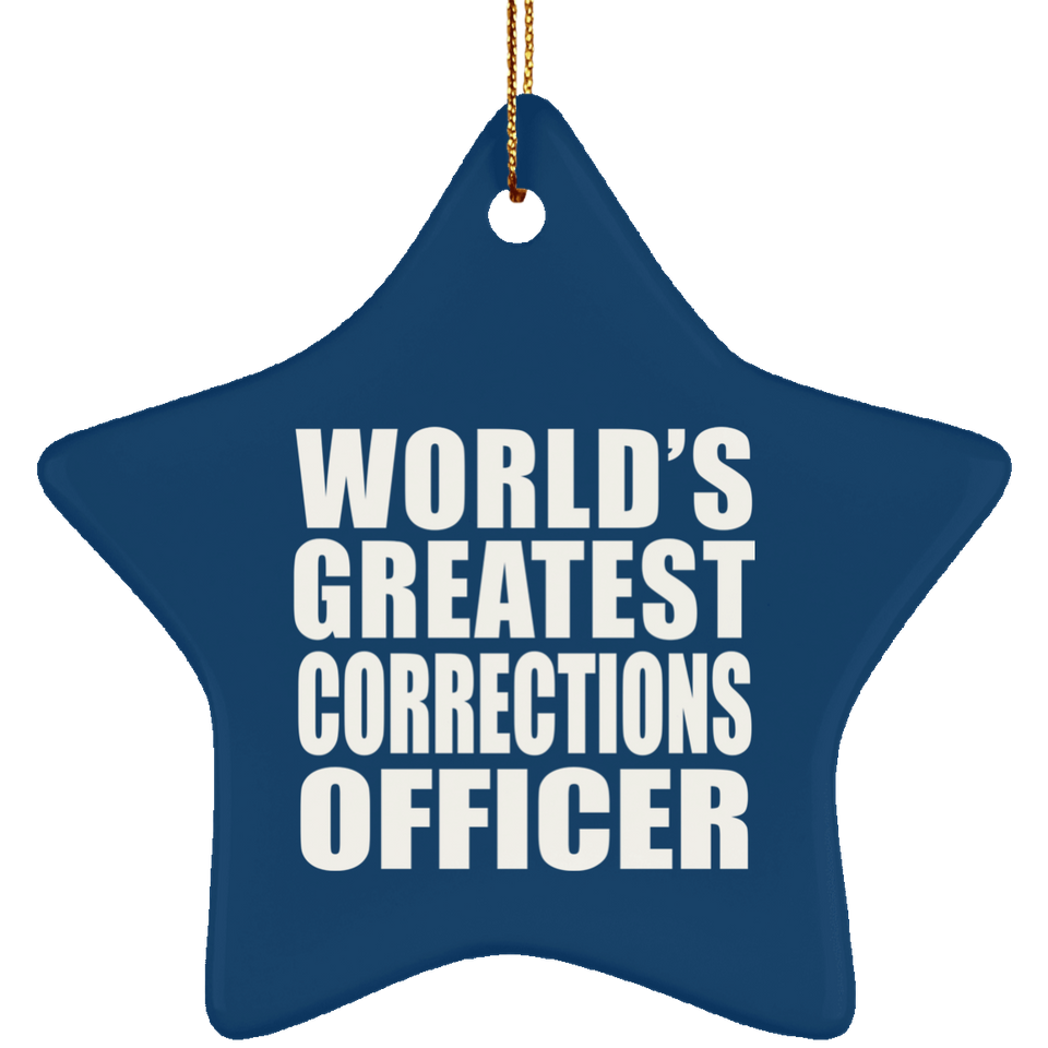 World's Greatest Corrections Officer - Star Ornament