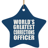 World's Greatest Corrections Officer - Star Ornament