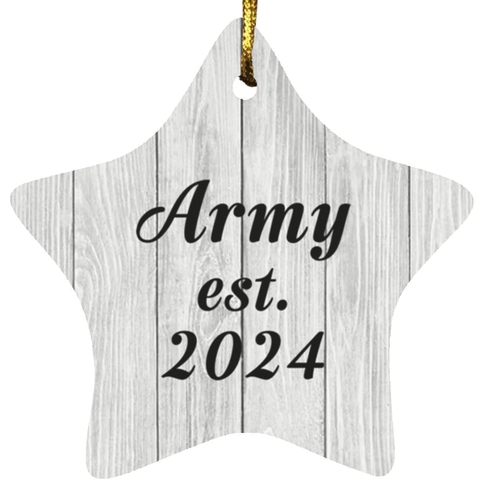 Army Established Est. 2024 - Star Ornament F