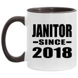 Janitor Since 2018 - 11oz Accent Mug Black