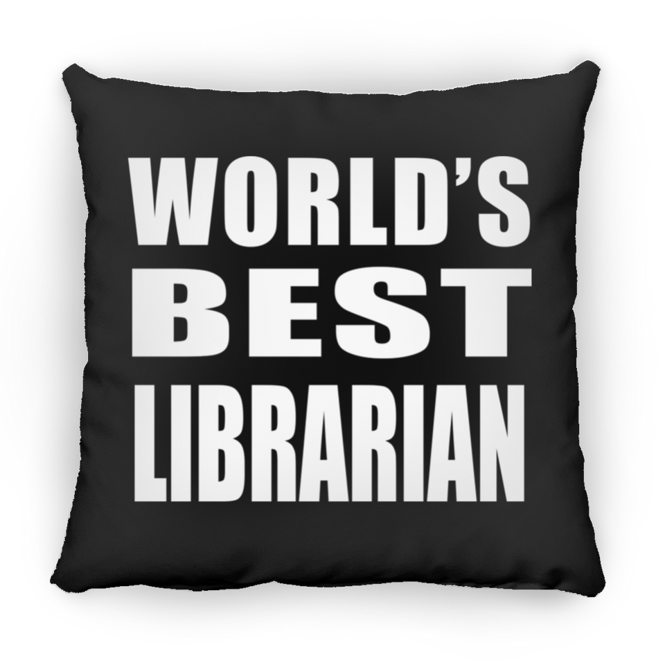 World's Best Librarian - Throw Pillow Black