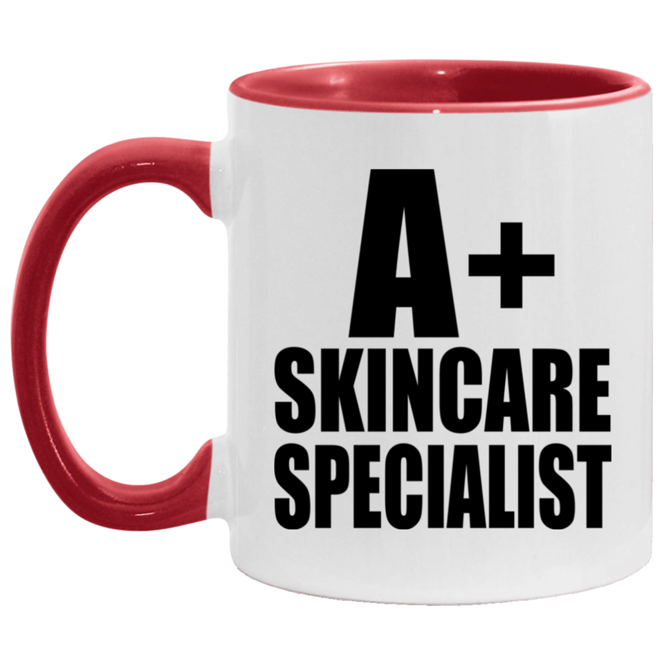 A+ Skincare Specialist - 11oz Accent Mug Red