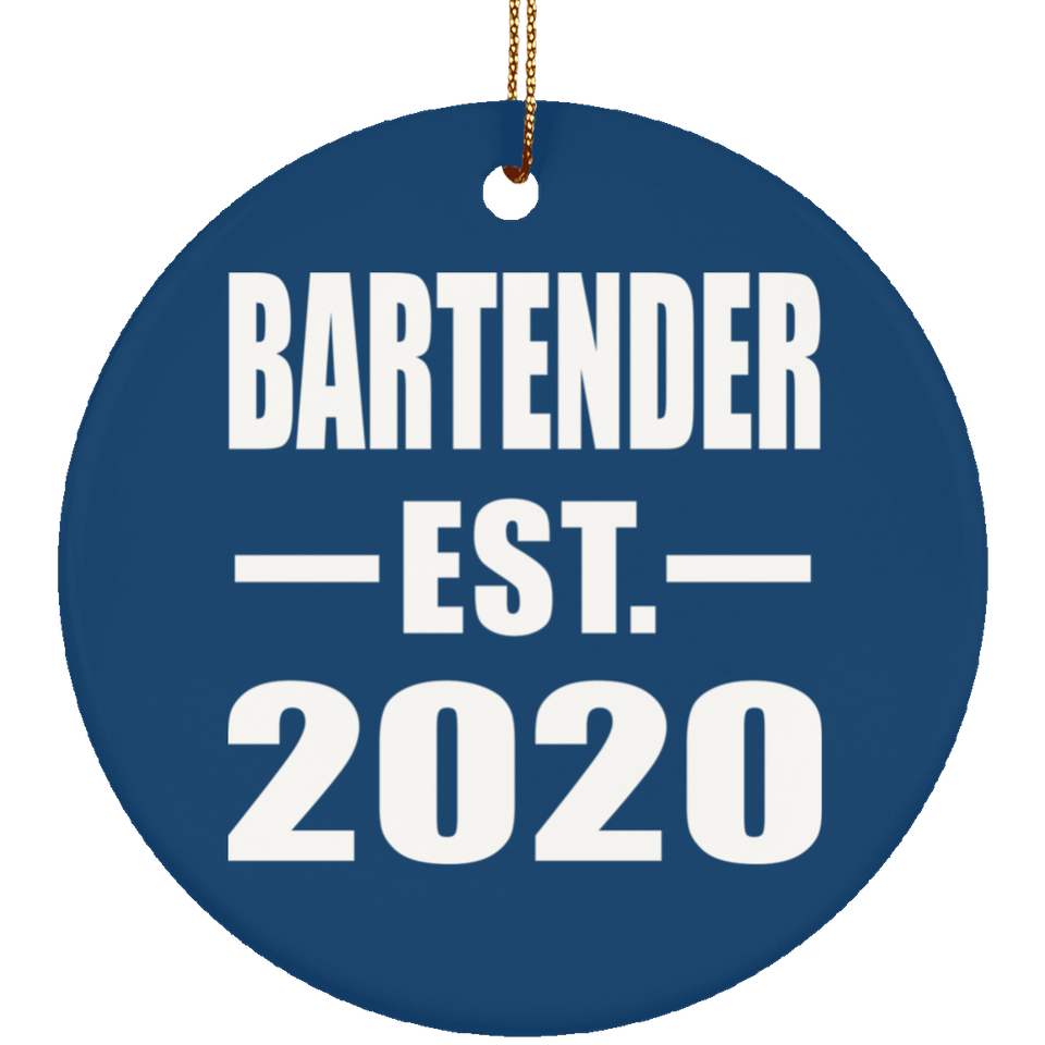 Bartender Established EST. 2020 - Circle Ornament