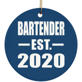 Bartender Established EST. 2020 - Circle Ornament