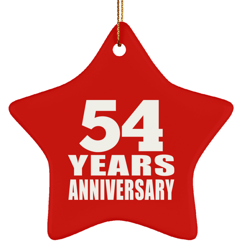 54th Anniversary 54 Years - Star Ornament