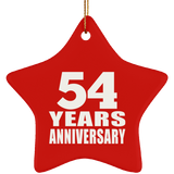 54th Anniversary 54 Years - Star Ornament