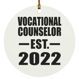 Vocational Counselor Established EST. 2022 - Circle Ornament